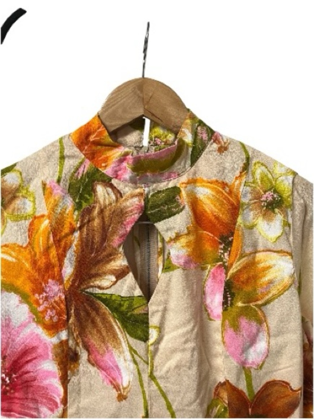 Vintage 60s 70s Hawaiian Floral Jumpsuit - Picture 3 of 5
